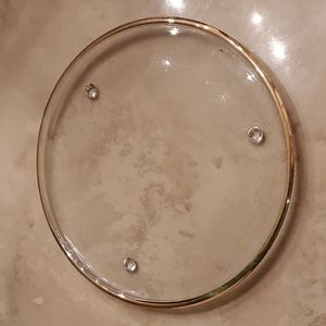 Glass & Faux Gold Rim Tray